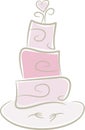 Wedding Cake in pink Royalty Free Stock Photo