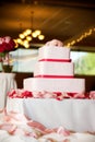 Wedding cake with roses Royalty Free Stock Photo