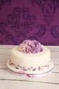 Wedding cake with sugar flowers