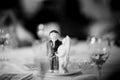 Wedding cake topper figurine bridegroom bride Royalty Free Stock Photo