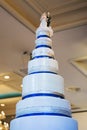 Wedding cake tower with a dolls couple.
