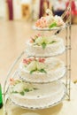 Wedding Cake with Two Swans Royalty Free Stock Photo