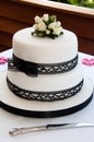 Wedding Cake with white roses Royalty Free Stock Photo