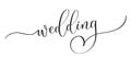 Wedding - calligraphic inscription for album, cover