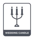 wedding candle icon in trendy design style. wedding candle icon isolated on white background. wedding candle vector icon simple