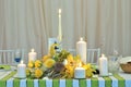 Wedding candle table arrangement