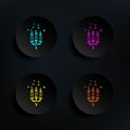 Wedding Candles Dark Badge Color Set Icon. Simple Thin Line, Outline Vector Of Wedding Icons For Ui And Ux, Website Or Mobile