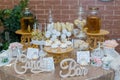 Wedding Candy Bar At A Banquet In A Restaurant