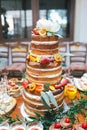 Wedding candy bar, cake Royalty Free Stock Photo
