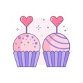 Wedding Candy Bar Sweets Icon in Line Art