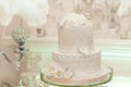 Wedding candy bar table. Cakes and other sweets Royalty Free Stock Photo