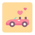 Wedding Car Flat Icon