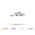 wedding car multi color style icon. Simple thin line, outline vector of wedding icons for ui and ux, website or mobile application Royalty Free Stock Photo