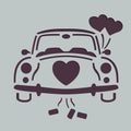 Wedding car stencil