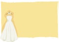 Wedding card - bridal gown vector Royalty Free Stock Photo