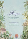 Mughal Wedding Reception Invitation card design. Invitation card for reception or wedding printing. Royalty Free Stock Photo