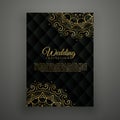 Wedding card design in mandala style