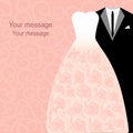 Wedding card with dresses