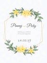 Wedding card or floral wedding invitation