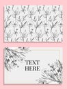 Wedding card or invitation with abstract floral background. Greeting postcard in grunge or retro vector Elegance pattern Royalty Free Stock Photo