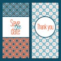 Wedding card invitation template editable, pattern vector design. Save the date card Royalty Free Stock Photo