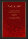 Wedding card lace style on red background