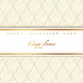 Wedding card with a light beige vintage background