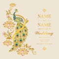 Indian wedding Invitation card templates . Royalty Free Stock Photo