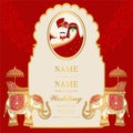 Indian wedding Invitation card templates . Royalty Free Stock Photo