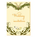 Wedding cards, floral wedding design elements from flowers, leaves and branches. Royalty Free Stock Photo