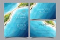 Wedding cards, invitations. Save the date ocean and island style designs. Romantic seaside summer wedding background Royalty Free Stock Photo