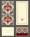 Wedding cards and invitations. Vintage decorative elements.