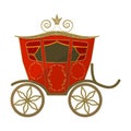 Wedding carriage. A carriage for the bride and groom.Wedding single icon in cartoon style vector symbol stock Royalty Free Stock Photo