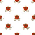 Wedding carriage. A carriage for the bride and groom.Wedding single icon in cartoon style vector symbol stock Royalty Free Stock Photo