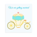 Wedding carriage vector illustration Royalty Free Stock Photo