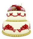 Wedding celebration cake Royalty Free Stock Photo