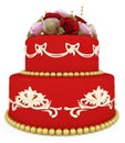 Wedding celebration cake Royalty Free Stock Photo