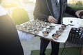 Wedding celebration, catering canapes