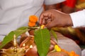 Wedding ceremonies in India are performing pooja rituals