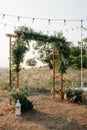 Wedding decor with natural elements Royalty Free Stock Photo