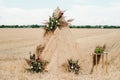 Wedding decor with natural elements Royalty Free Stock Photo