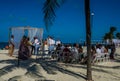 Wedding ceremony at the beach at Finest Playa Mujeres Resort in Cancun, Mexico Royalty Free Stock Photo