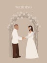 Wedding ceremony bride and groom Royalty Free Stock Photo