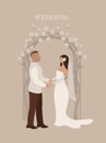 Wedding ceremony bride and groom Royalty Free Stock Photo