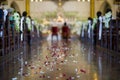 Wedding ceremony in church - out of focus Royalty Free Stock Photo