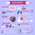 Wedding Ceremony Cost Infographic Statistics Royalty Free Stock Photo
