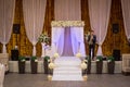 Wedding ceremony hall ready for guests,Luxury, elegant wedding r