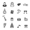 Wedding ceremony icons