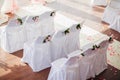 Wedding chair covers with flowers