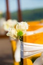 Wedding Chair Flower Decor Royalty Free Stock Photo